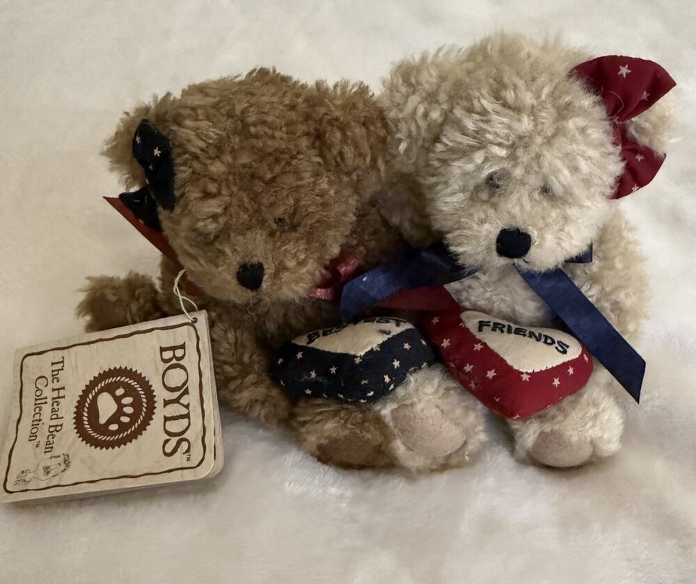 Boyds Bears Head Bean Collection Laverne Shirley Best Friend Plush 1988-2003 New
